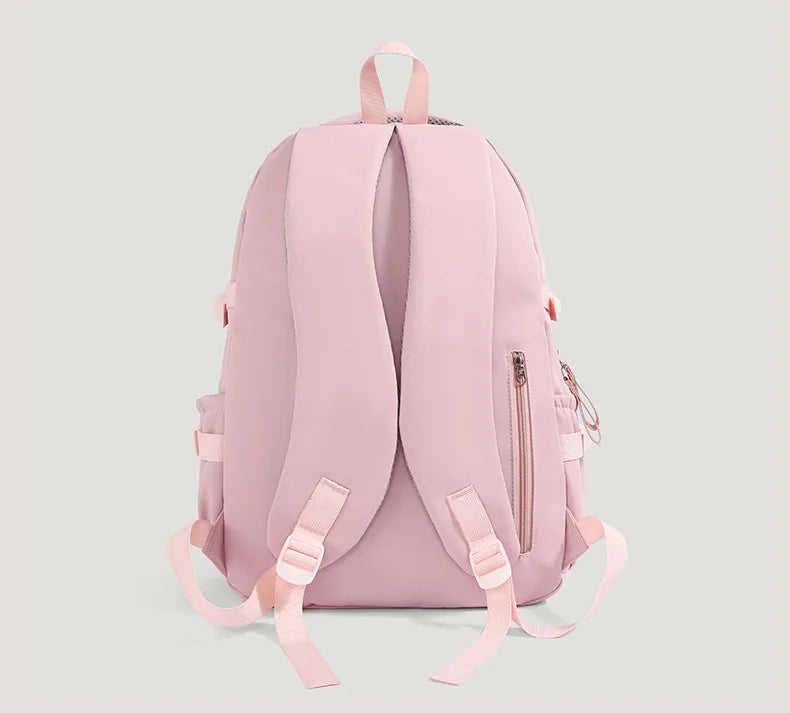 New Female High Capacity Waterproof College Backpack With Lace Pendant Trendy Women Laptop School Bags Cute Girl Travel Book Bag