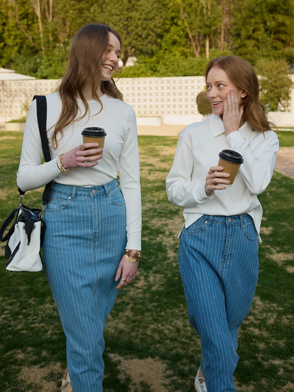Women's Cotton Denim Midi Skirt | Spring 2026