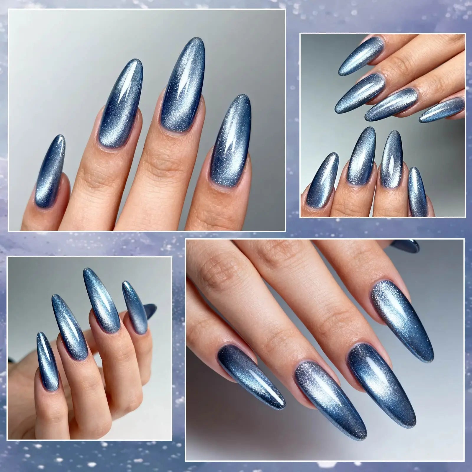 5pcs*10ml/kit VENALISA HEMA FREE TPO FREE Glitter Red Cat Eye Gel Nail Polish Ultra Diamond Gel UV LED Soak Off Nail Manicure