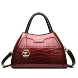 Luxury Handbag Fashion Print Large Capacity Soft Leather Women Shoulder Crossbody Bag Leisure Designer Ladies Purses and Handbag