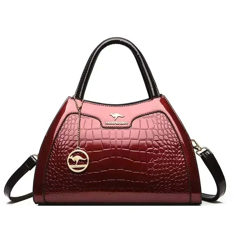 Luxury Handbag Fashion Print Large Capacity Soft Leather Women Shoulder Crossbody Bag Leisure Designer Ladies Purses and Handbag