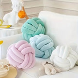 Handmade Knot Ball Throw Pillow – Soft Velvet Cushion