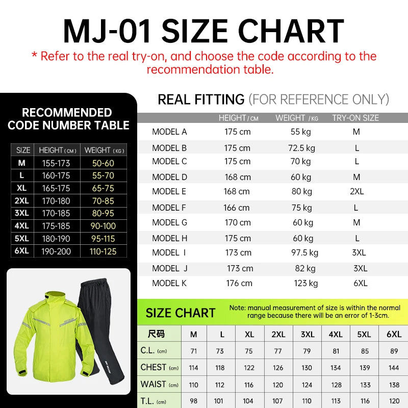 Motor Air Motorcycle Raincoat – 2-Piece Riding Suit