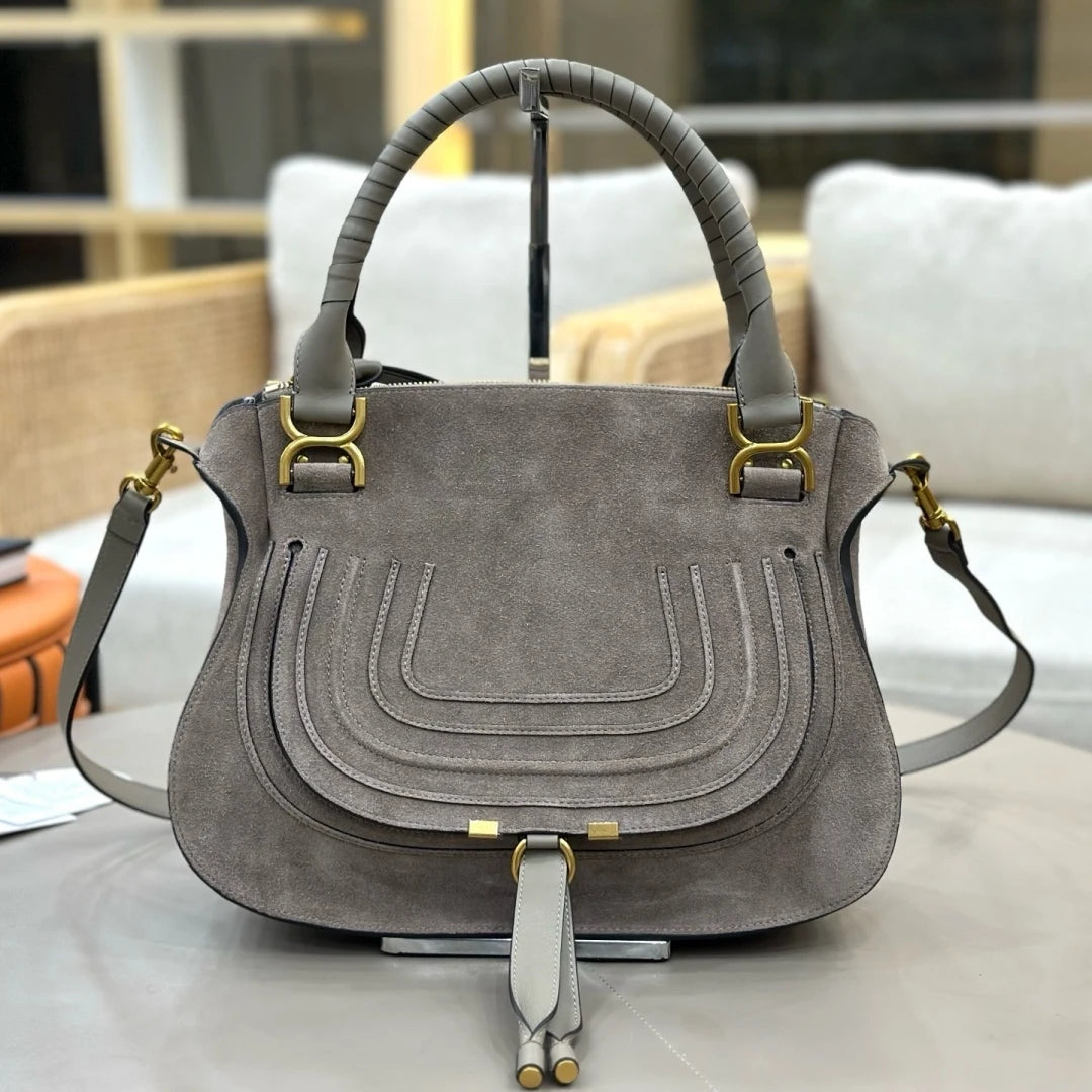 Vintage Suede Saddle Bag – Crossbody & Shoulder Tote for Women