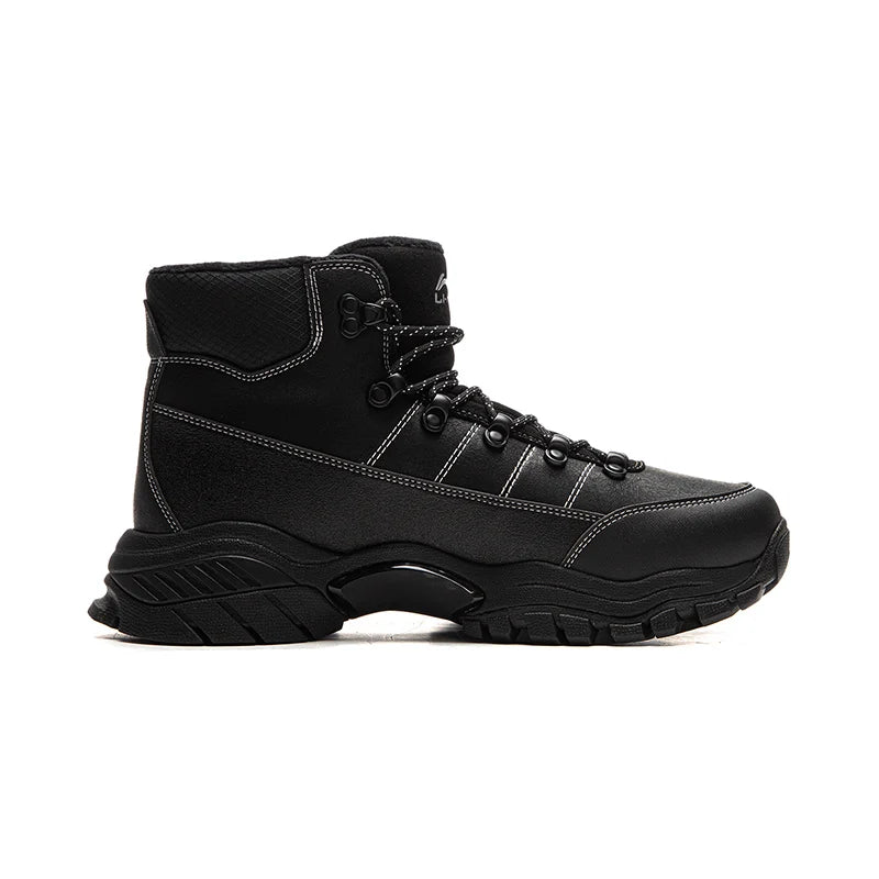 Li-Ning Unisex LN CONQUEROR LITE Lifestyle Shoes Fleece Winter Warm Mid-Top Casual Shoes LiNing Reflective Sneakers AGCV393
