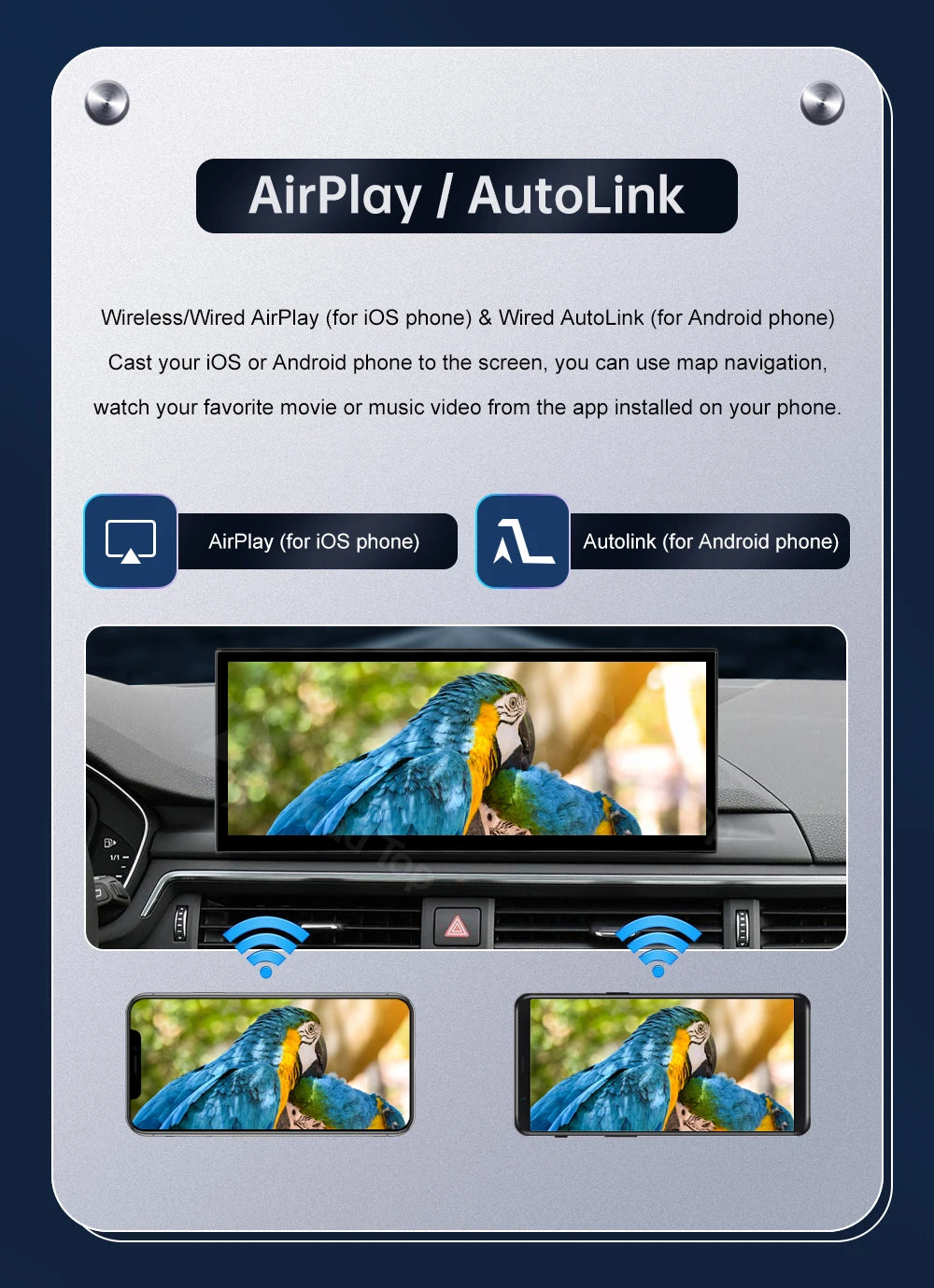 12.3" Audi A4/A5/S4/S5 Multimedia Touch Screen – Wireless CarPlay & Android Auto