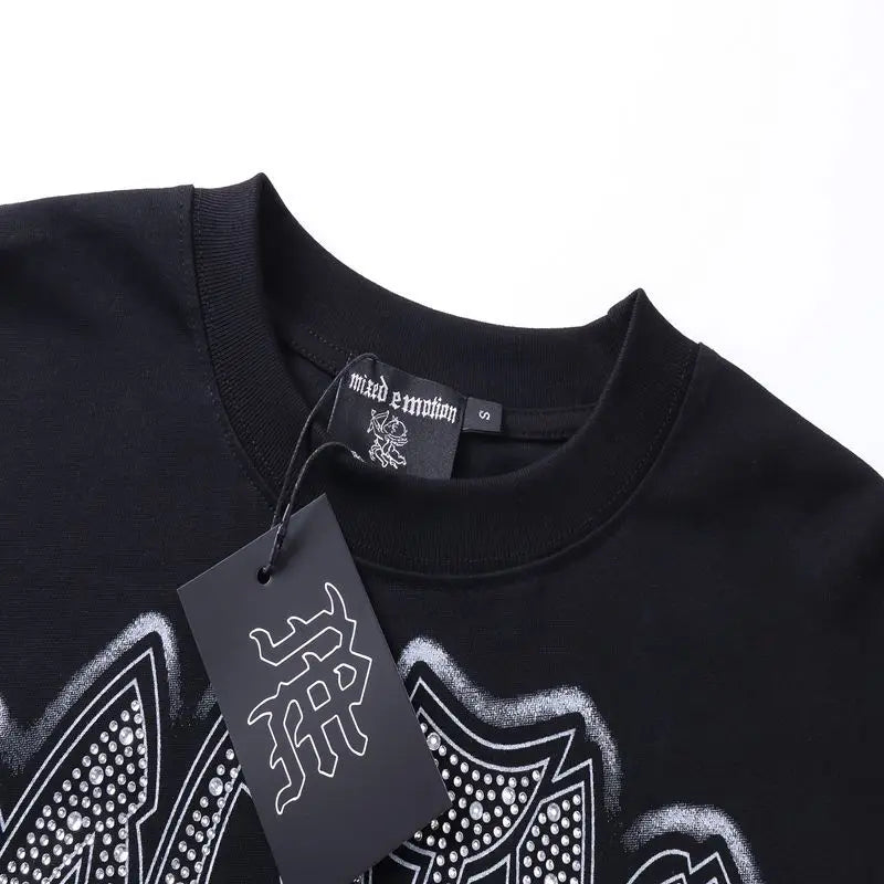 Mixed Emotion Oversized Cotton Long Sleeve T-Shirt