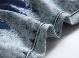 KAKAN Slim Straight Jeans for Men | Dark Blue Stretch Denim