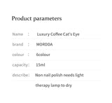 15ml Cat's Eye Nail Gel Polish Set – UV LED Soak-Off