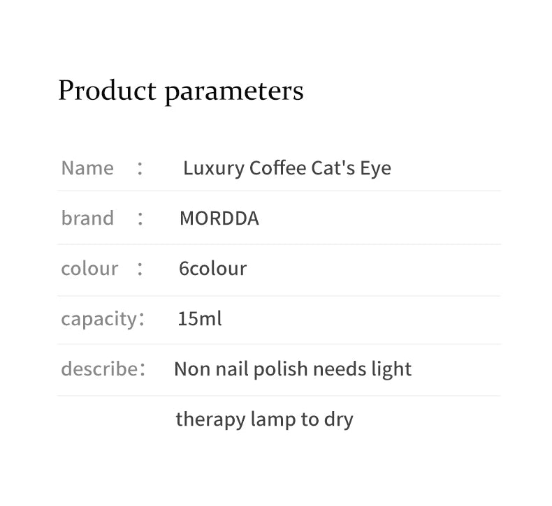 15ml Coffee Cat's Eye Gel Polish Set – UV LED Nail Kit