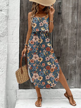 Summer Spaghetti Strap Flowy Dress
