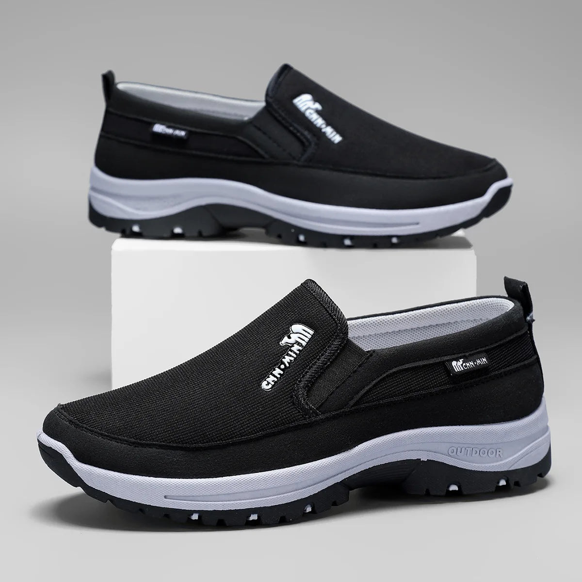LEDP Men's Canvas Slip-On Loafers — Breathable, Non-Slip, Lightweight