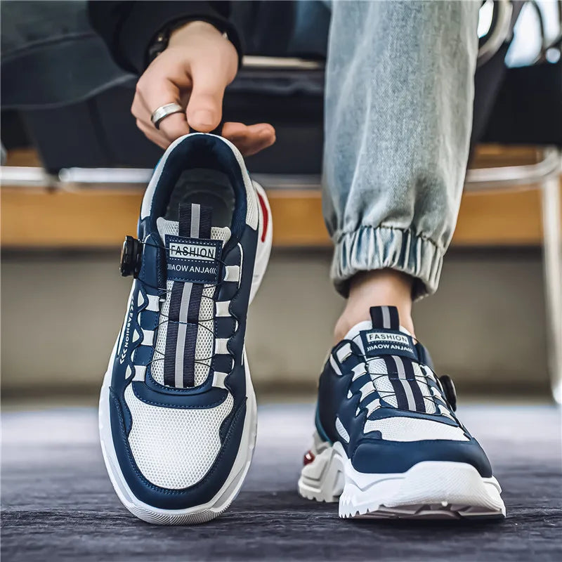 Men's Rotating Buckle Casual Sports Sneakers