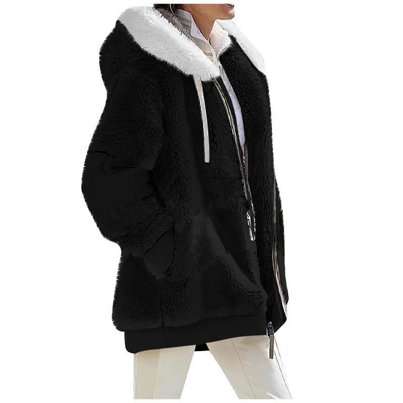 Women’s Casual Autumn & Winter Hooded Fleece Jacket