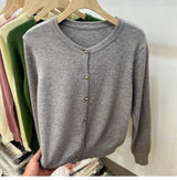 Classic O-Neck Knit Cardigan
