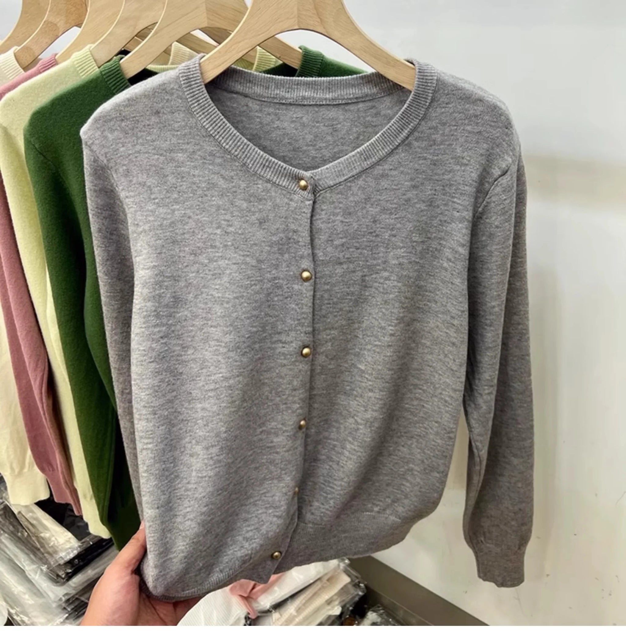Classic O-Neck Knit Cardigan