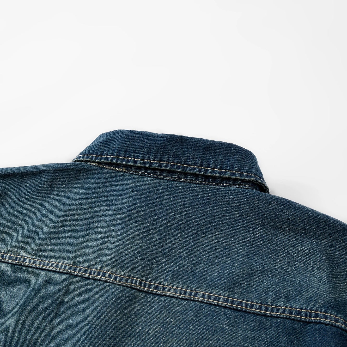 Men's Casual Denim Shirt Jacket Classic Button Up Workwear Style Jean Coat for Spring Fall