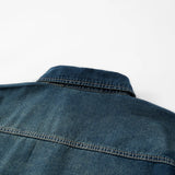 Men's Casual Denim Shirt Jacket Classic Button Up Workwear Style Jean Coat for Spring Fall
