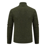 Men’s Fleece-Lined Stand Collar Cardigan