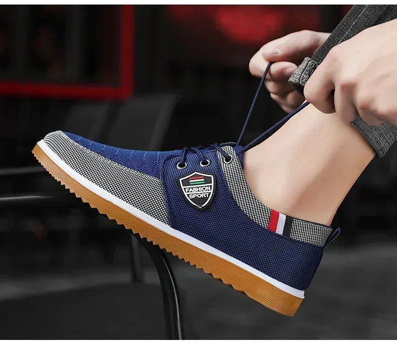 Best Selling Men's casual shoes Vulcanized Work loafers Mesh Lightweight Man sports shoes Canvas Shoes for Men