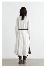 CHIC VEN Women Dress Sets A Line Long Sleeve Solid Loose Casual Female Long Dress with Knitted Vest Spring Autumn 2026
