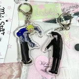 Anime Couple Acrylic Keychain Set