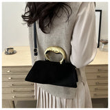 New Minimalist Design Shoulder Bag for Women Light Luxury Large Capacity Casual Metal Hand-held Crossbody Bags Female Handbag