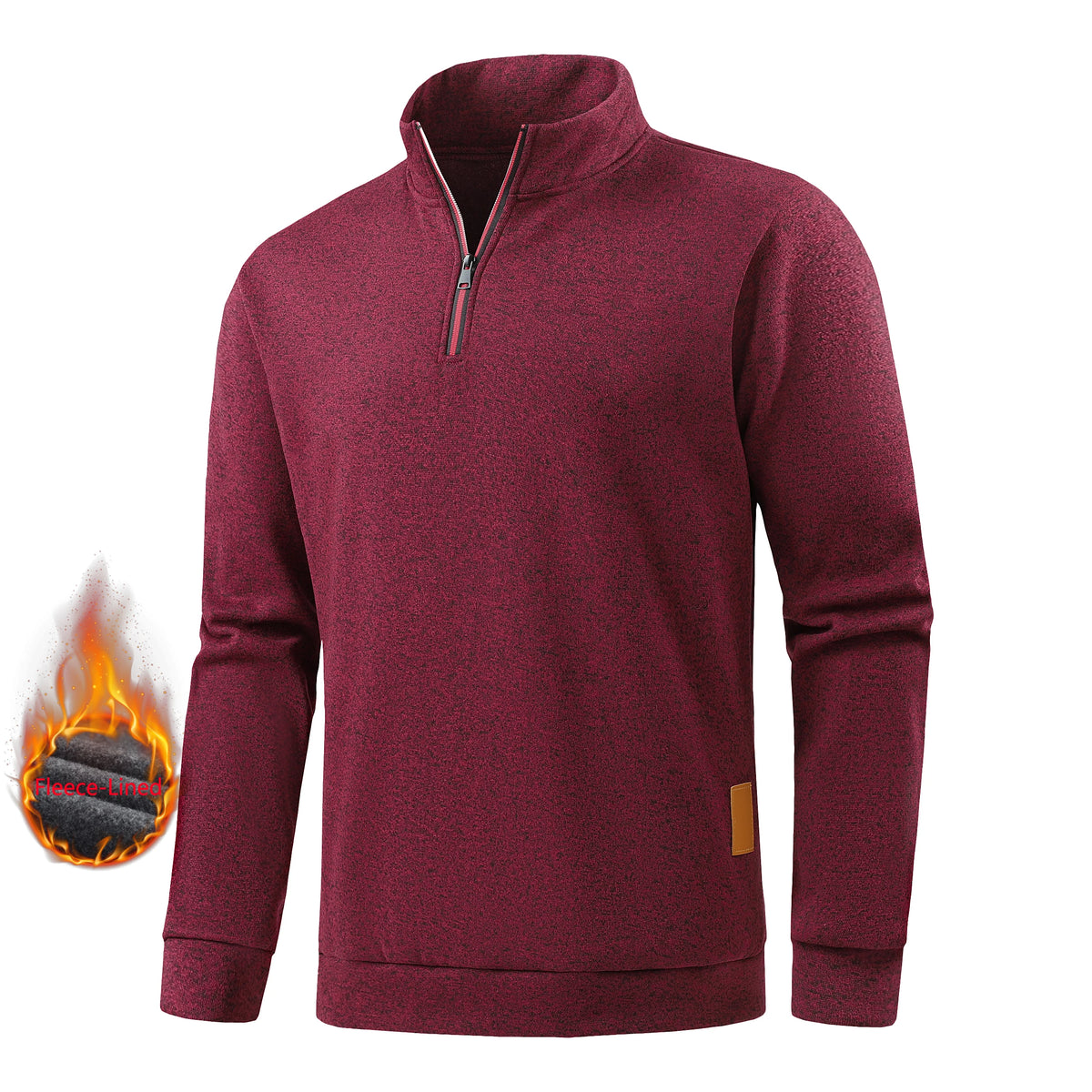 Men’s Fleece Half-Zip Turtleneck Sweatshirt