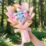 Genuine Sanrio Characters Plush Toys With Artificial Flowers Creative Handmade Bouquets Christmas Birthday New Year Gift