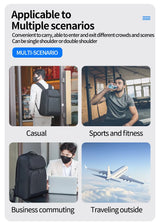 Fenruien Business Waterproof Backpacks USB Charging Men Backpack Fit 15.6 Inch Laptop Travel 35L Large Capacity Backpack