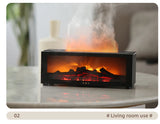Flame Essential Oil Diffuser, 3D Flame Fireplace Aromatherapy Machine Colorful Humidifier with Remote Control, Fireplace Flame