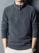 Men’s Fleece Half-Zip Stand-Collar Sweatshirt