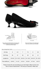 CHCH Women's Velvet Block Heel Pumps | Office & Evening