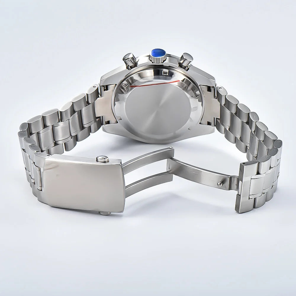VK63 Chronograph Men's Watch | Panda Dial | 100M Water Resistant