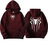Unisex Spider Print Relaxed-Fit Hoodie