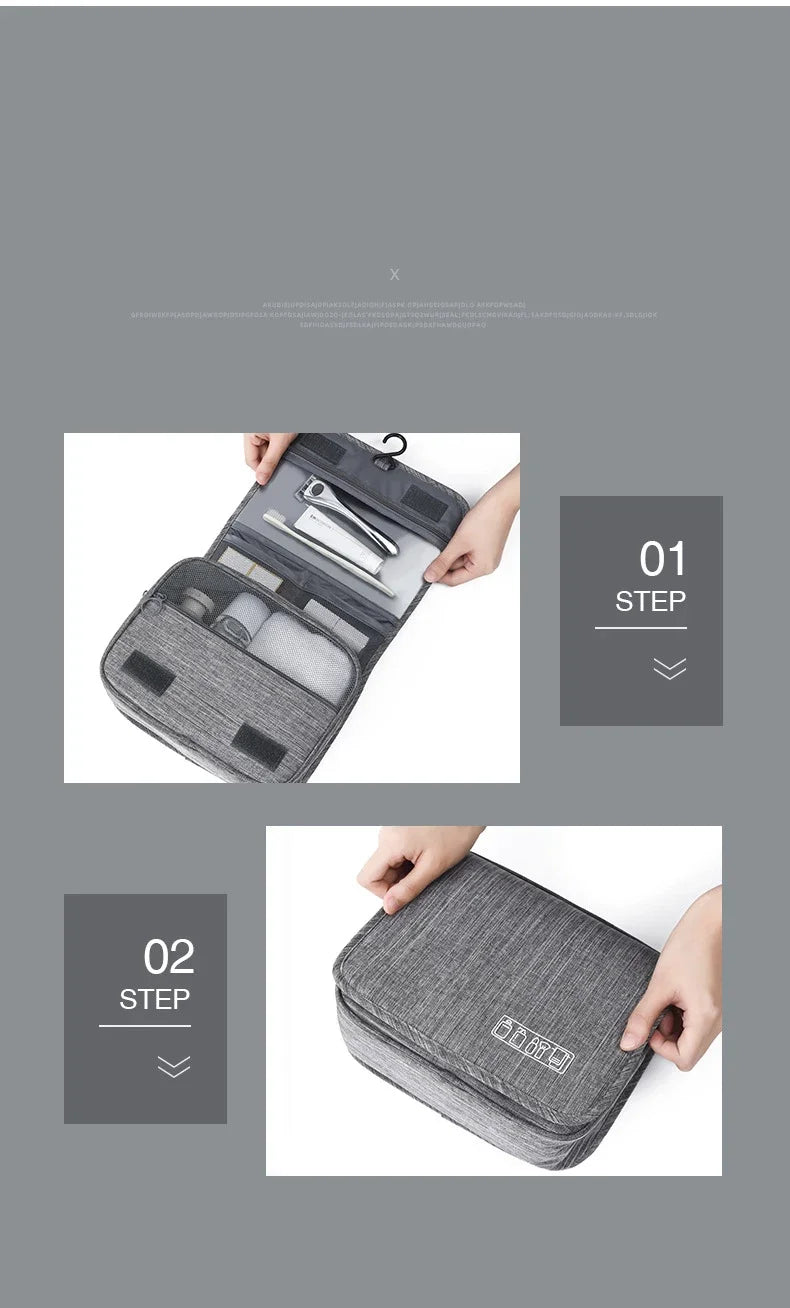 Hanging Travel Toiletry Bag with Zipper