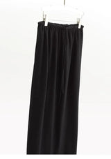 Elegant 100% Wool Elastic-Waist Skirt