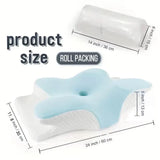 2026 New Solid Color Special-shaped Horn Pillow, Butterfly Pillow Memory Cotton Slow Rebound Neck Protection Sleep Pillow