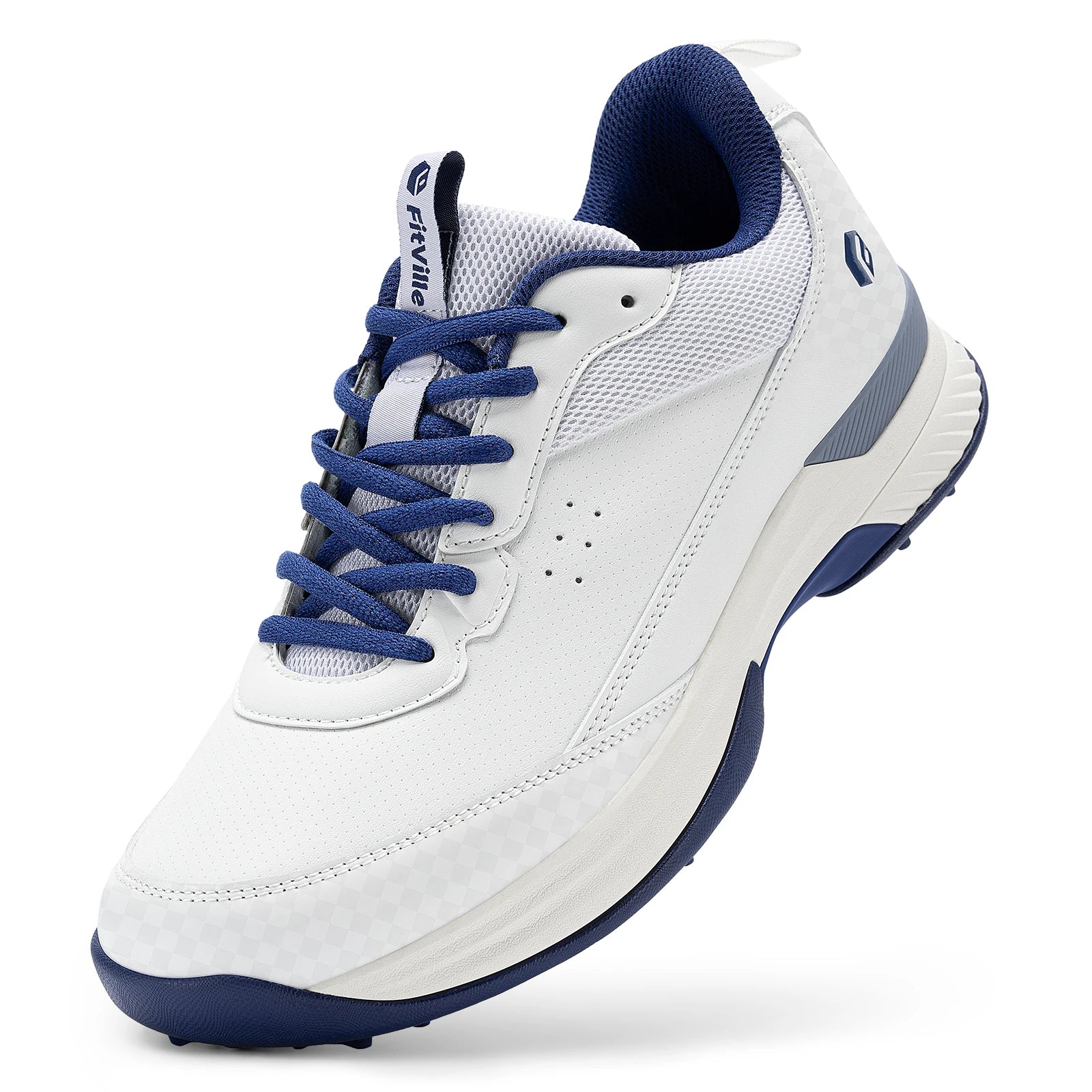 FitVille Wide Golf Shoes Men Professional Outdoor Water Resistant Golf Shoes for Course with Spikes