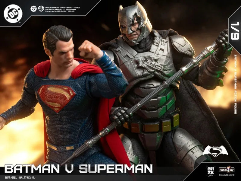In Stock Fondjoy Batman VS Superman 1:9 Scale Action Figure Set DC Comics Movie Authentic Interchangeable Heads Boys Gifts Model