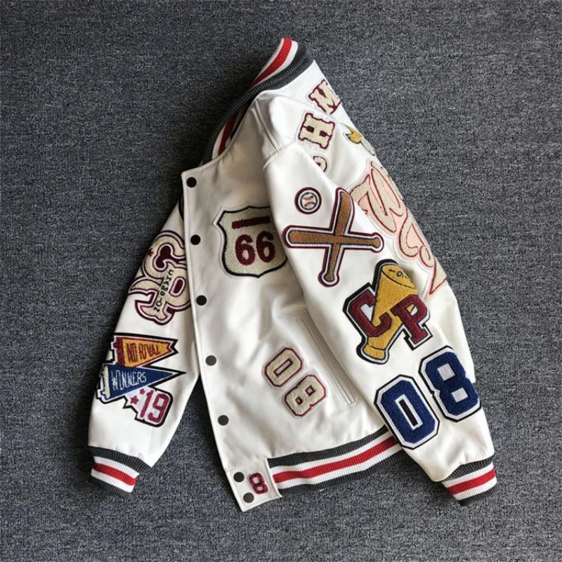 Trendy Embroidered Baseball Jacket
