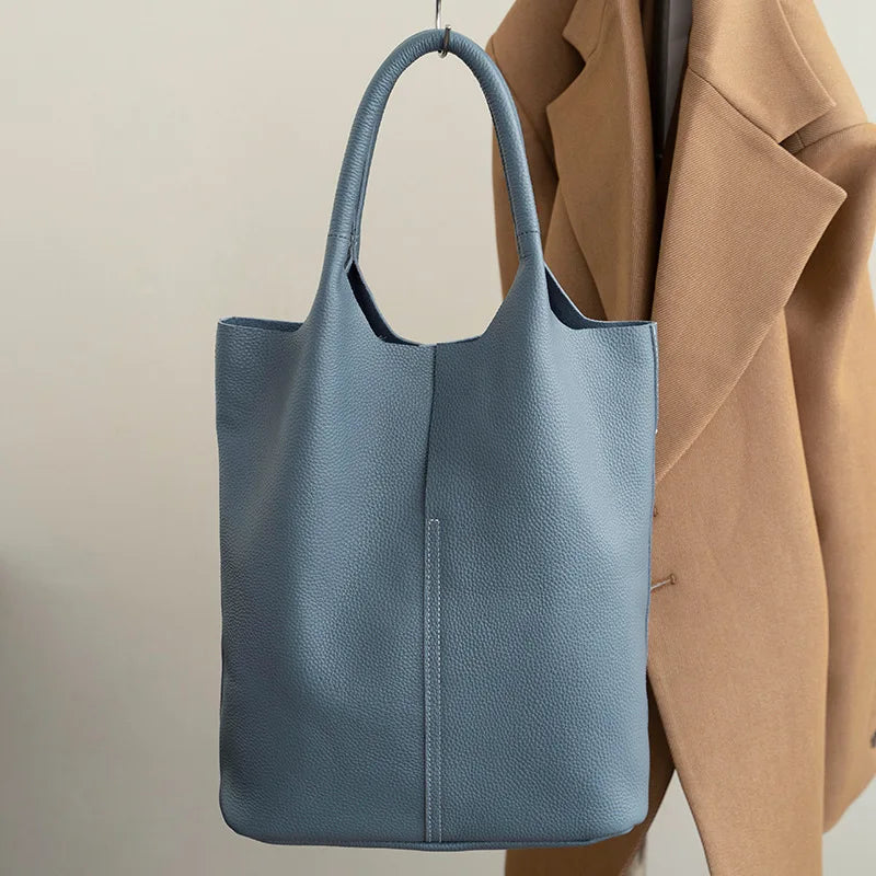 Luxury Soft Leather Bucket Bag | Large Women’s Shoulder Bag