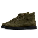 KOWM Hiking shoes men's walking boots British thick soled cowhide high top motorcycle boots ankle sneakers  casual trekking shoe