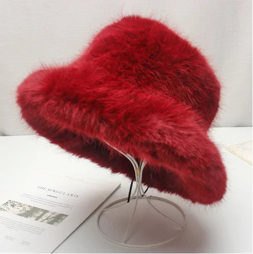 Women's Faux Fur Winter Bucket Hat