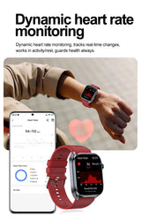 ECG+PPG Health Smartwatch – AI Body Analysis & BT Calling
