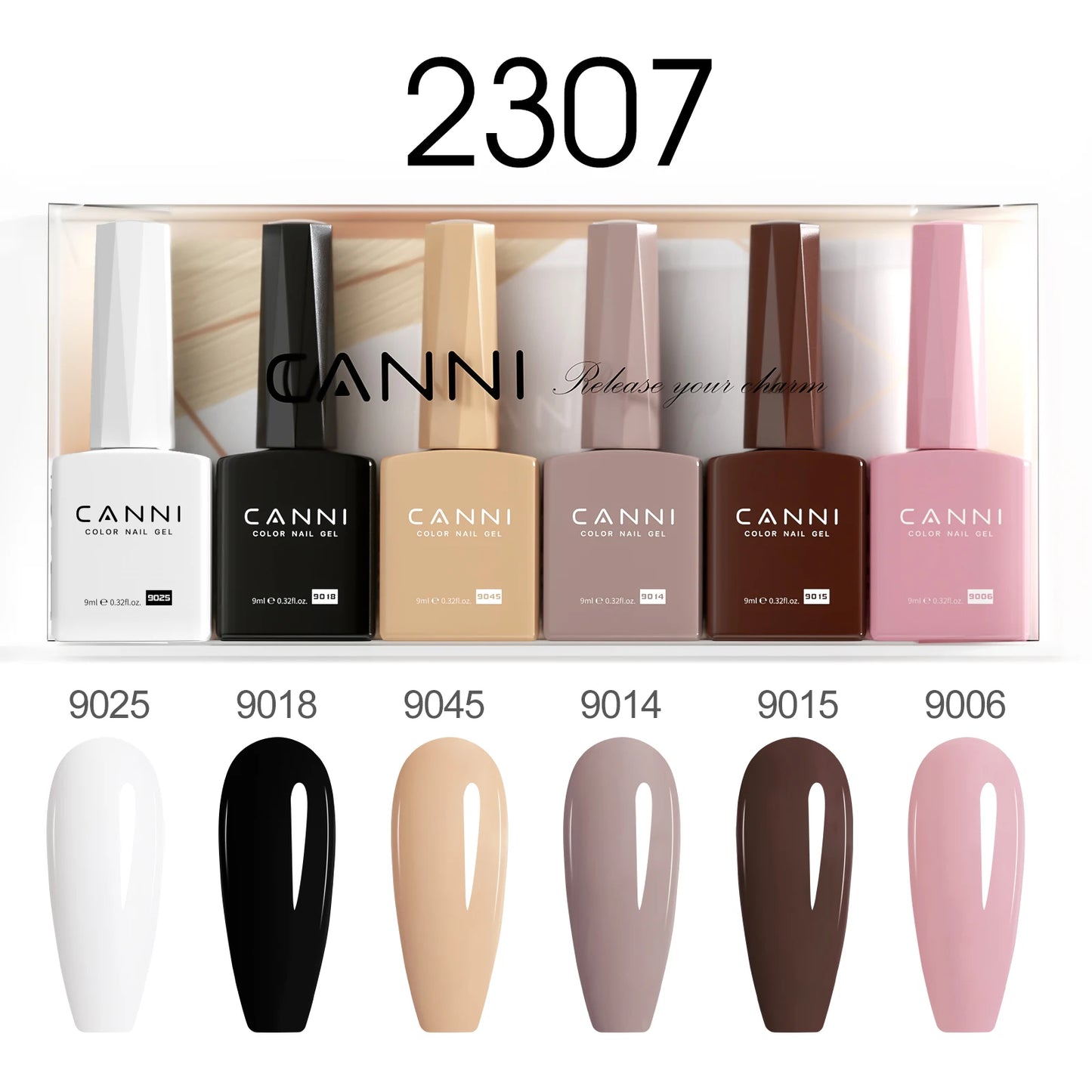 CANNI HEMA-Free Gel Polish Kit | Jelly, Nude & Rubber Base