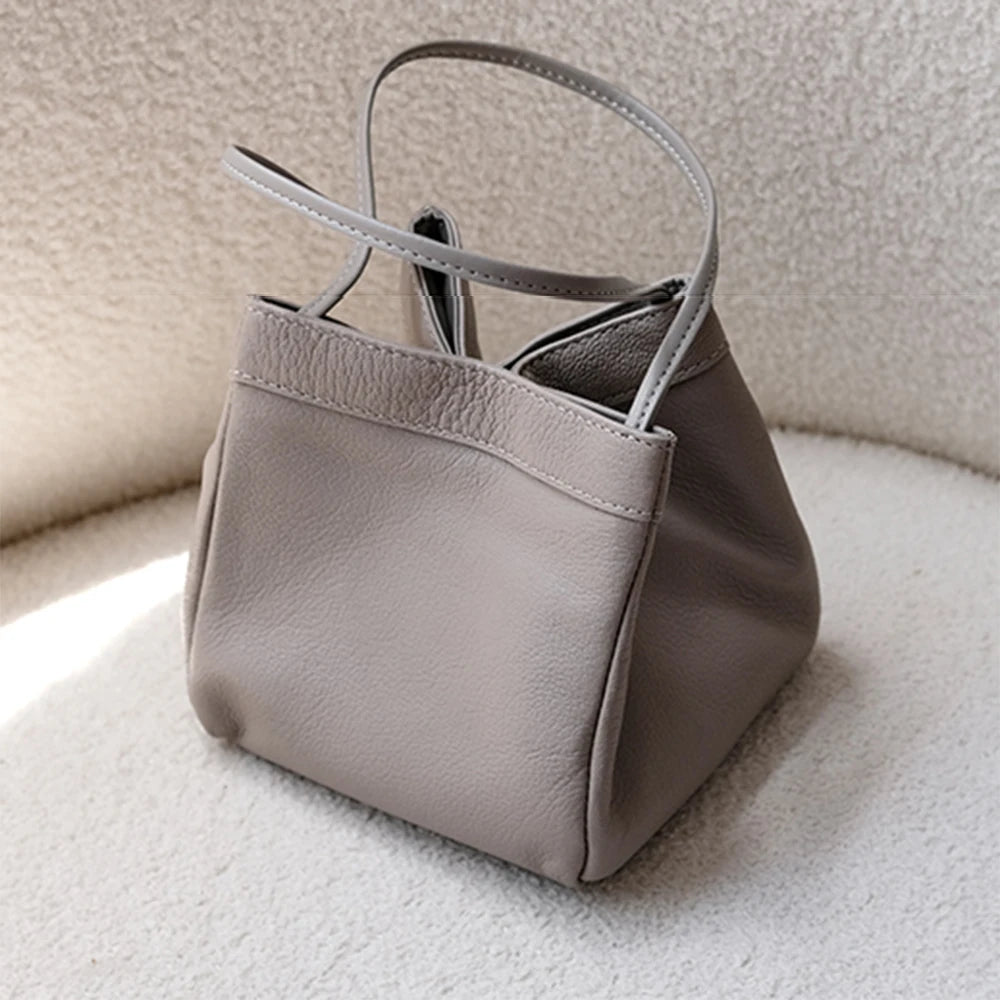 Fashion Silk Women Bucket Bag Luxury Suede Leather Female Party Handbag Custom Name Multiple Lady Shoulder Bag With Top Handles