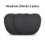 OULEX For Tesla Model 3 Y/Juniper Flocking/Leather Car Seat Neck Pillow Soft Memory Neck Pillow High-Quality Headrest Support