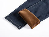Men's Fleece-Lined Stretch Straight-Leg Jeans