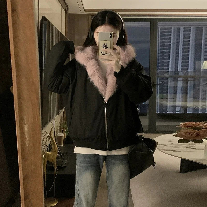 Double-Sided Hooded Winter Parka